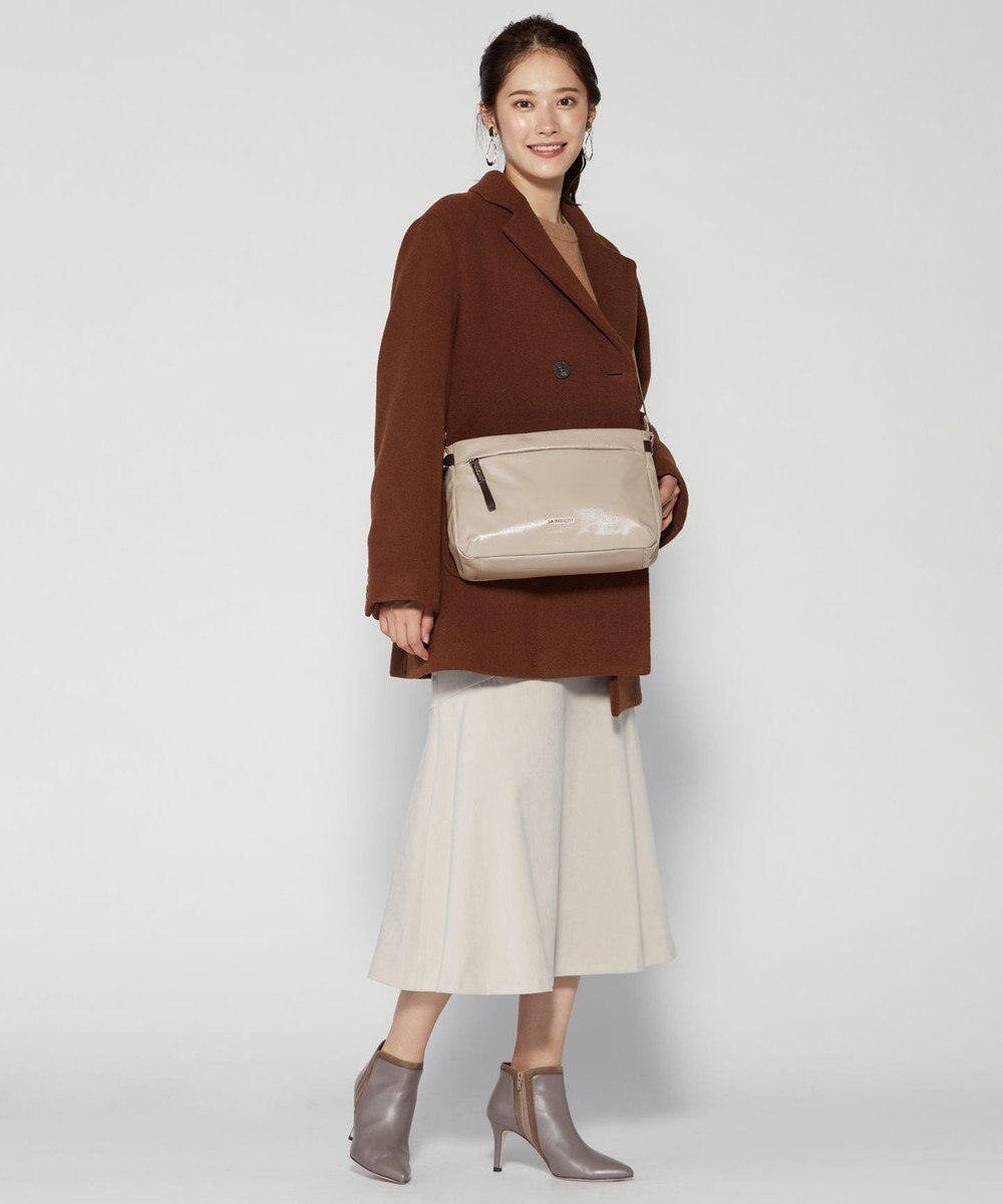 LA BAGAGERIE コーティングキャンバス ショルダーバッグ 