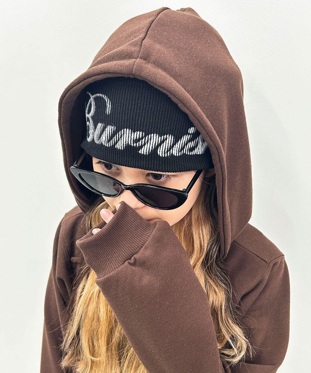 WEGO ロゴプリントシングルニットワッチ 