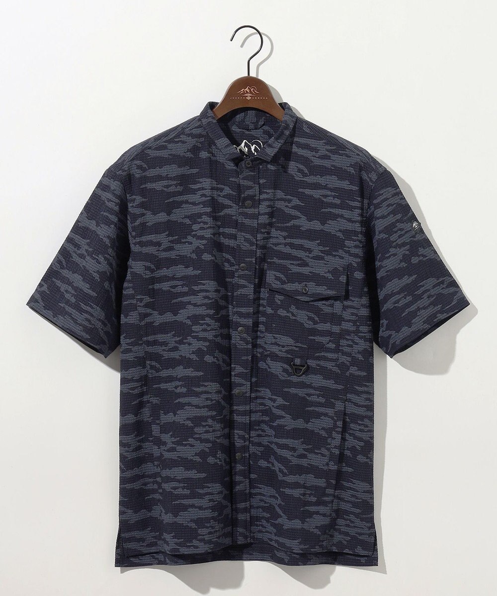 JOSEPH ABBOUD MOUNTAIN 【軽量/ストレッチ】メッシュサッカーカモ アウトドア シャツ 