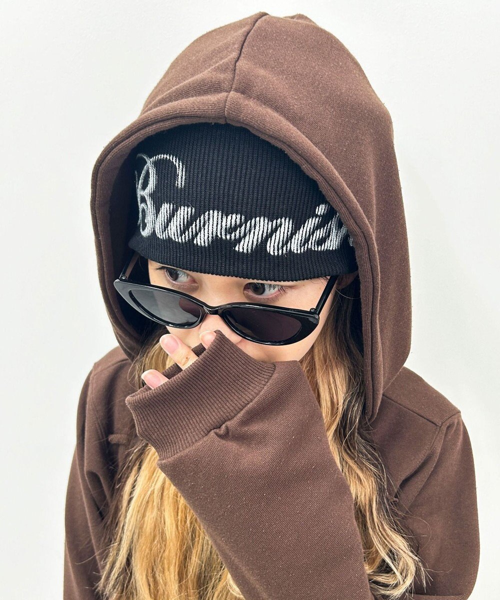 WEGO ロゴプリントシングルニットワッチ 