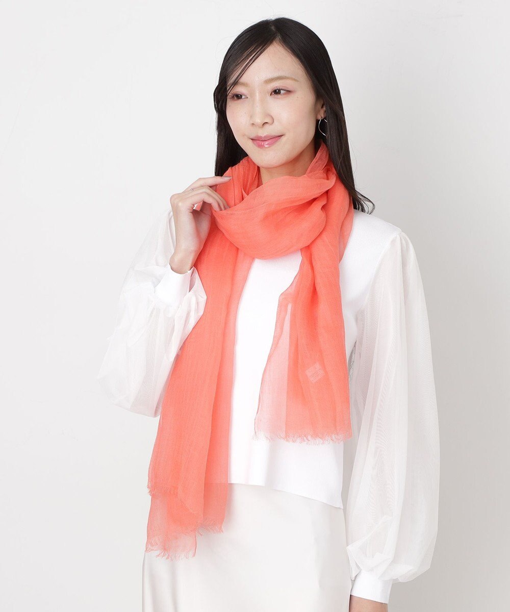 MOONBAT FURLA (フルラ) 無地ストール 麻 カシミヤ  180cm×85cm  手洗い可能 