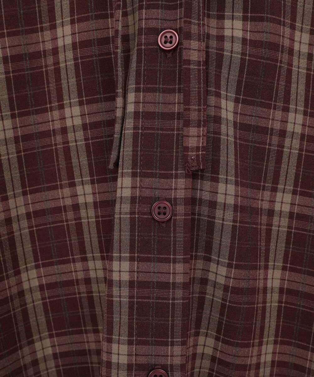 earth music&ecology フーディーチェックシャツ 