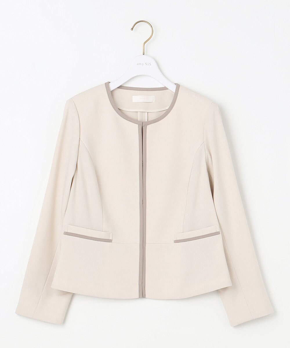 ANY SIS L 【洗える】バイカラードビー ジャケット 
