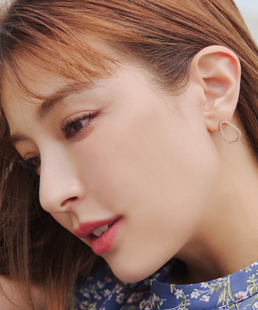 Tiaclasse 【金属アレルギー対応】ティアドロップサークルピアス 