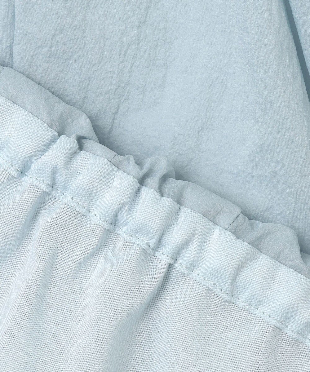 uncrave シアープルーフナイロン ギャザーブラウス 