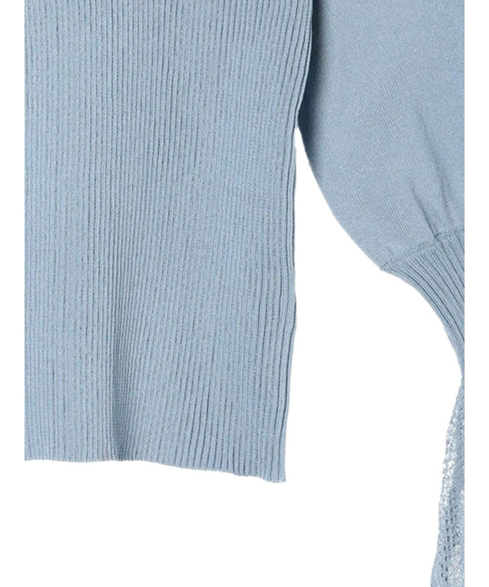 earth music&ecology 袖ポイントニットプルオーバー 