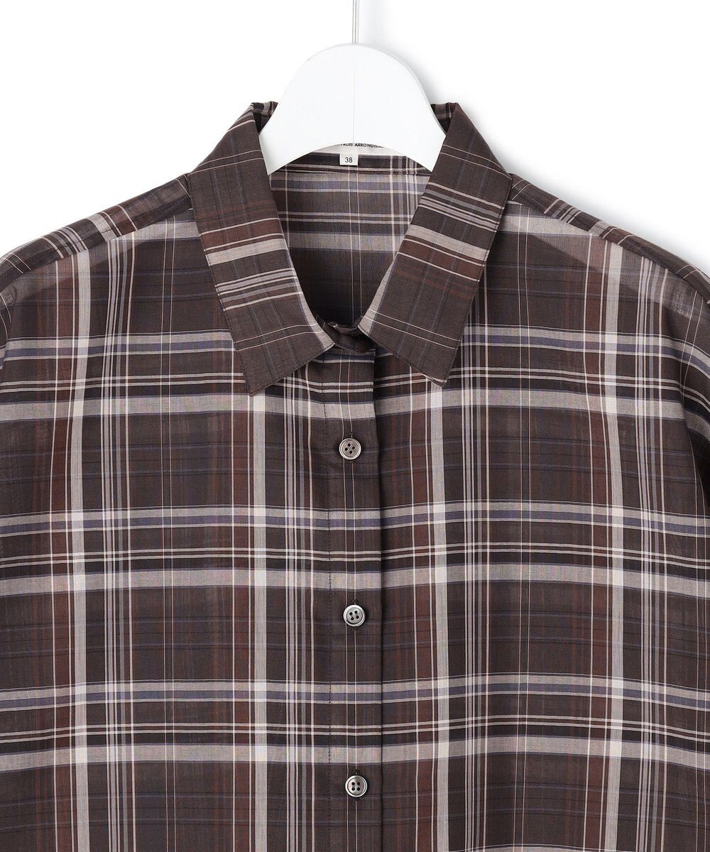 23区 【先行予約】ハイツイストシアーチェック クロップド シャツ 