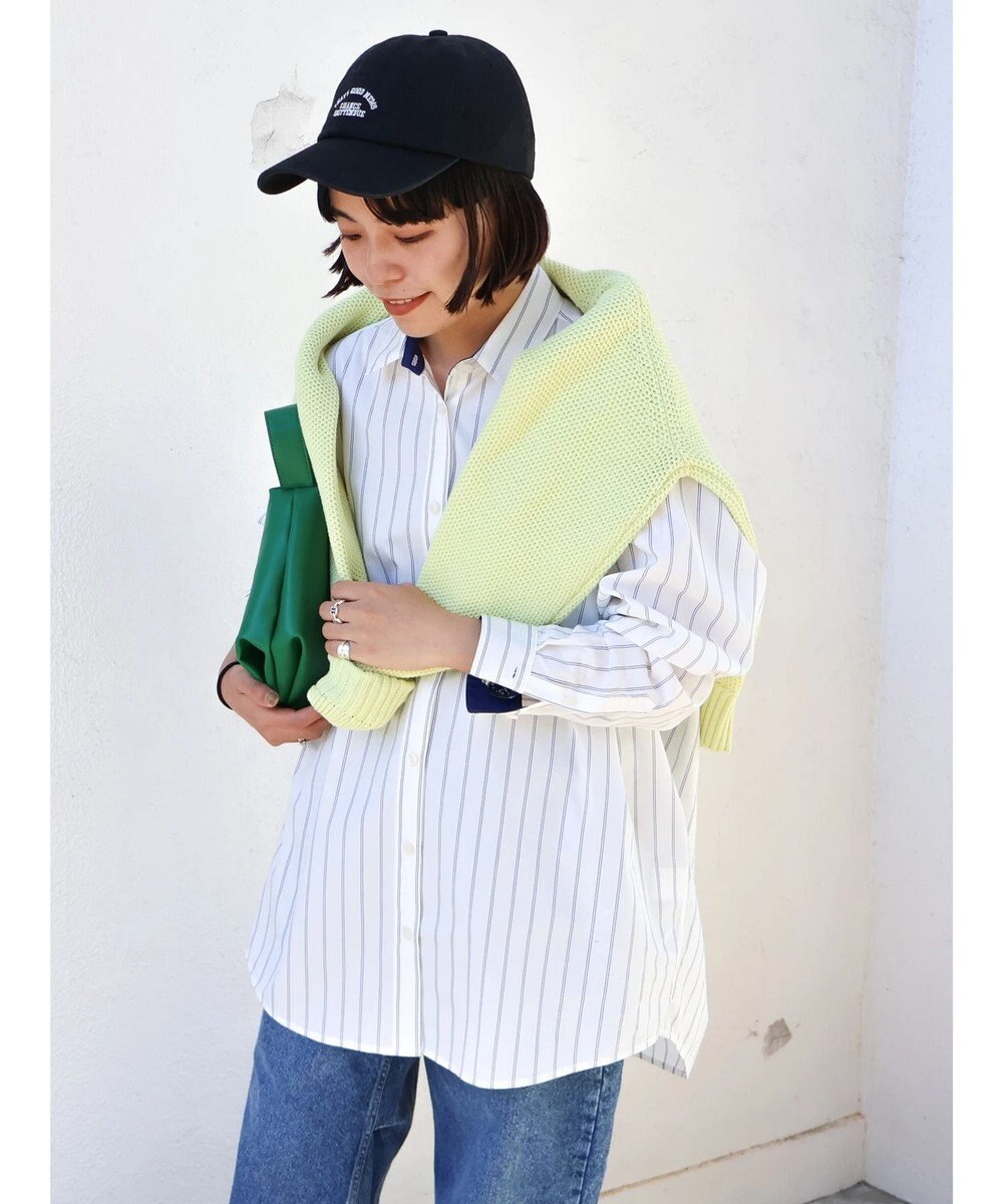 AMERICAN HOLIC イージーケアバックオープンシャツチュニック 