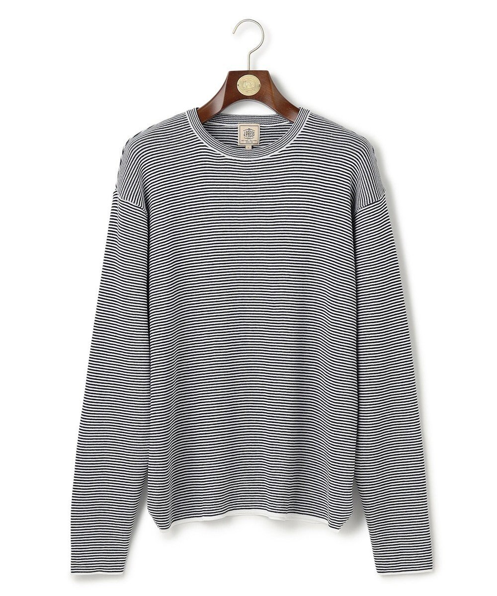 J.PRESS MEN 【Tシャツ感覚で着られる新感覚ニット】ボーダーニット ロングスリーブＴシャツ 