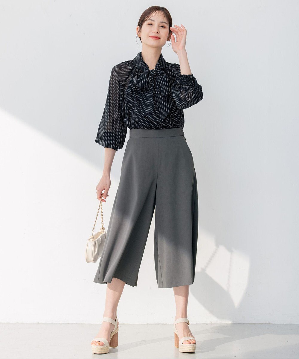 組曲 【洗える】ライトツイルストレッチ パンツ 