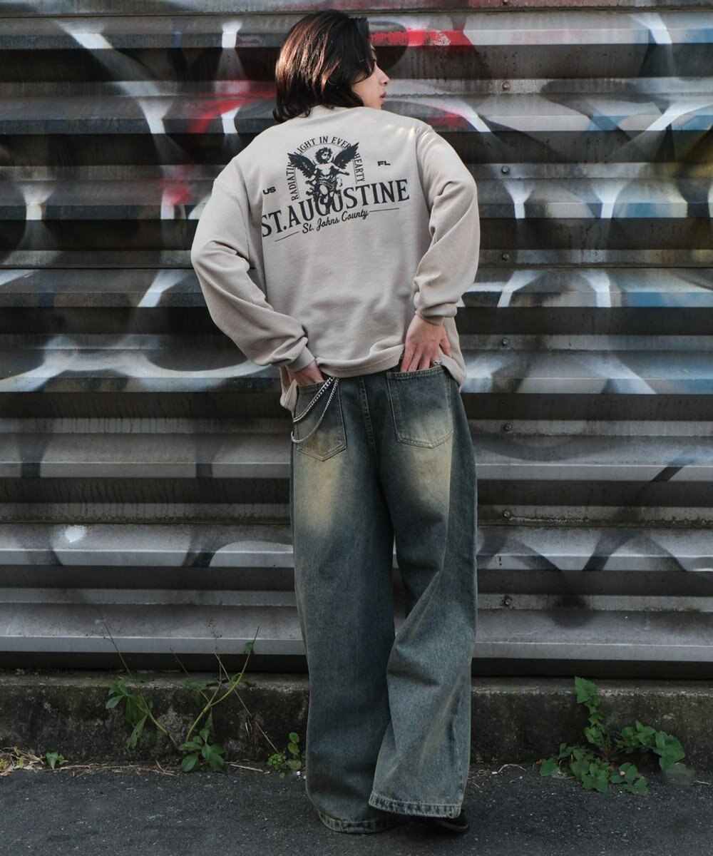 WEGO スーパーバギーダメージデニムパンツ 