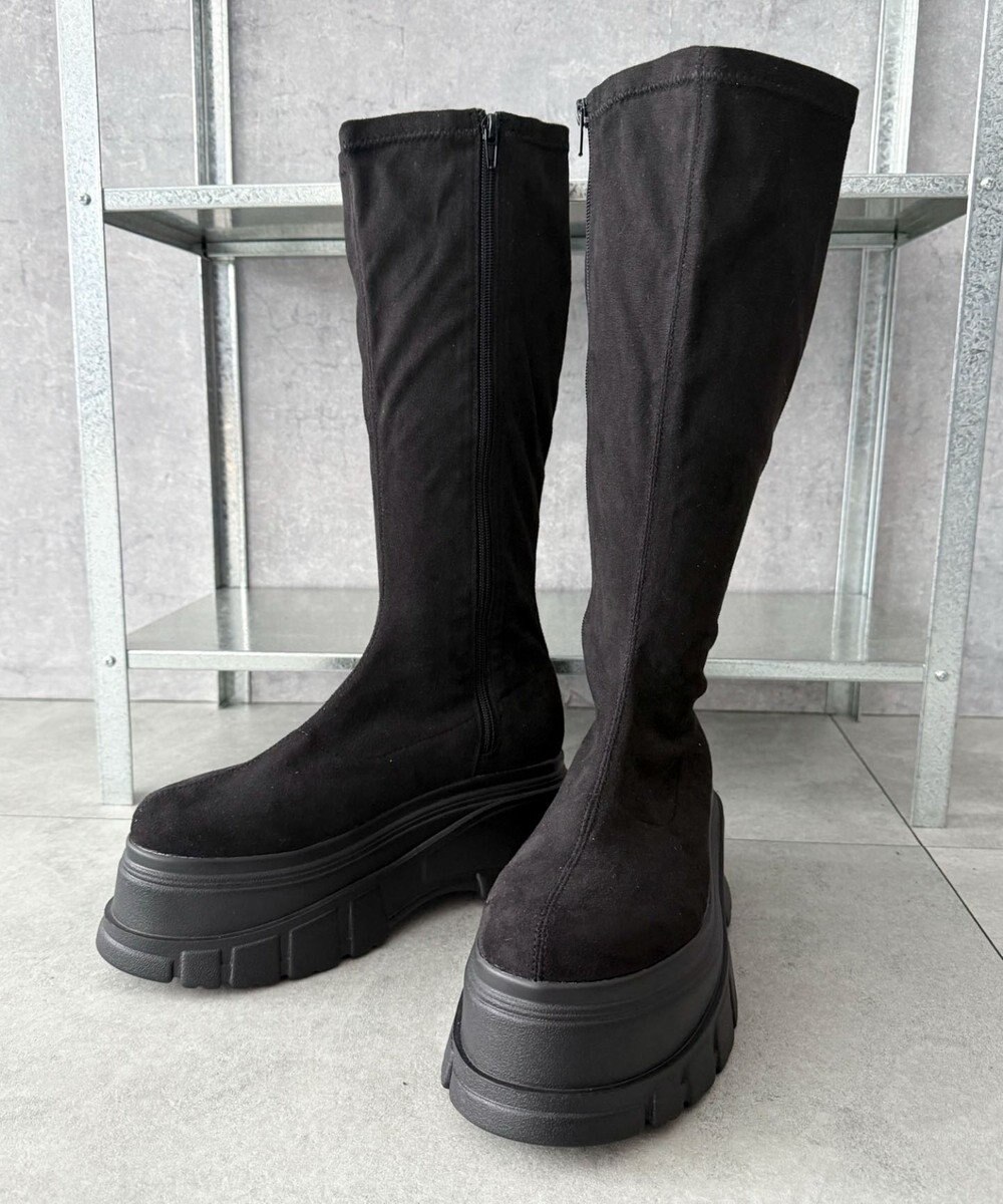 WEGO 厚底ボリュームロングブーツ 