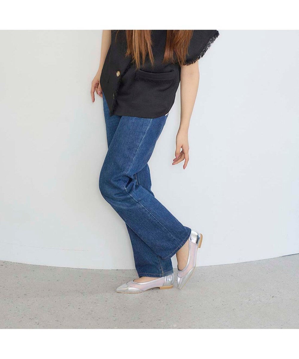 MODE ET JACOMO <carino>【レイン対応】メッシュポインテッドトゥパンプス 