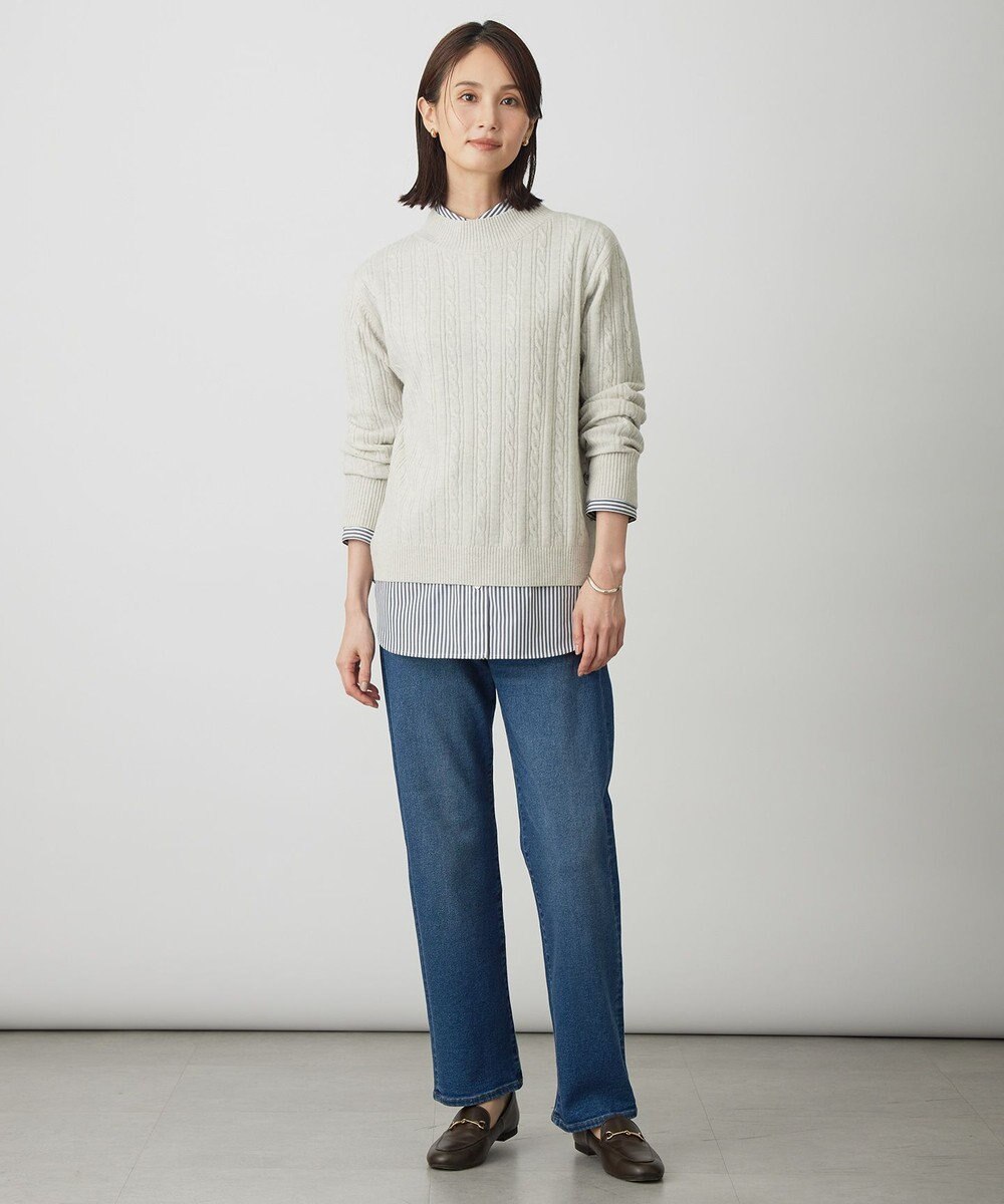 J.PRESS LADIES S 裏起毛ストレッチ デニム パンツ 