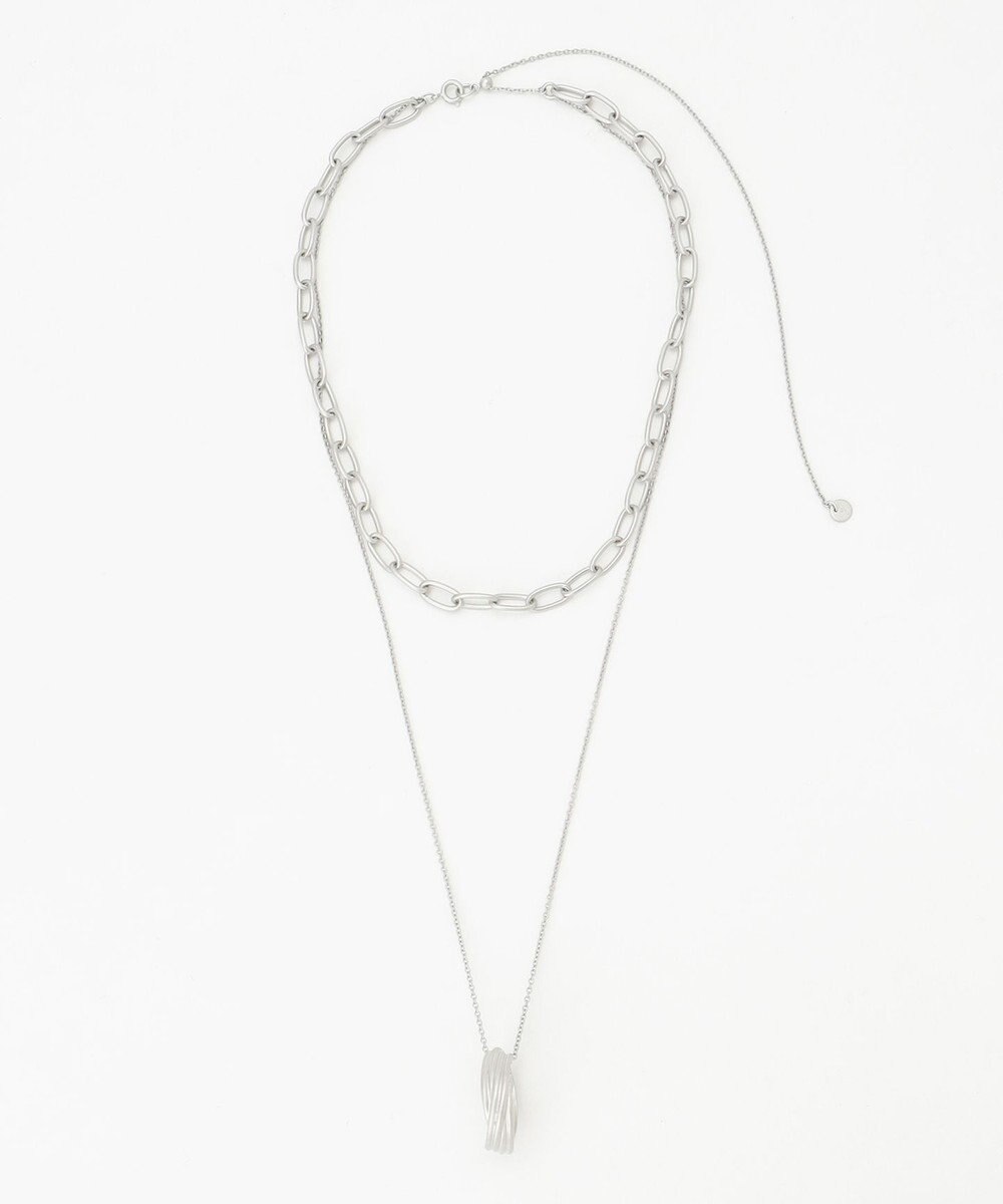 自由区 ダブルチェーンリング ネックレス 