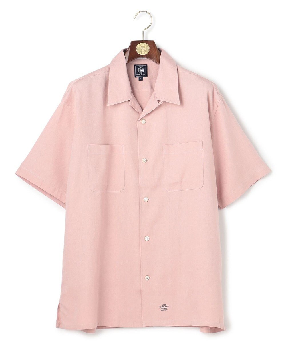 J.PRESS MEN 【J.PRESS ORIGINALS】Rayon Linen Oxford Open Half Sleeve Shirt / Baggy-Fit 
