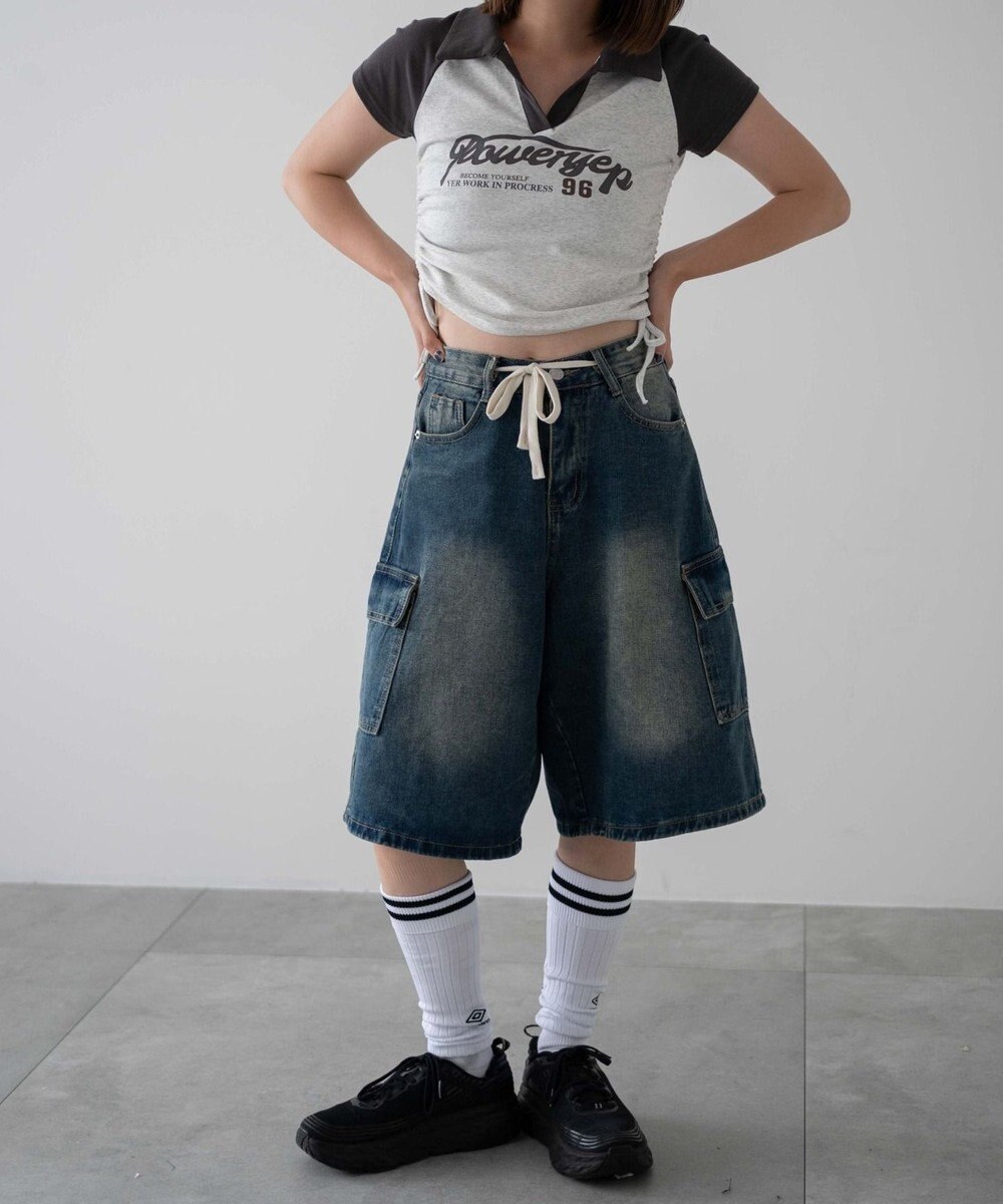 WEGO ドロストカーゴハーフパンツ 