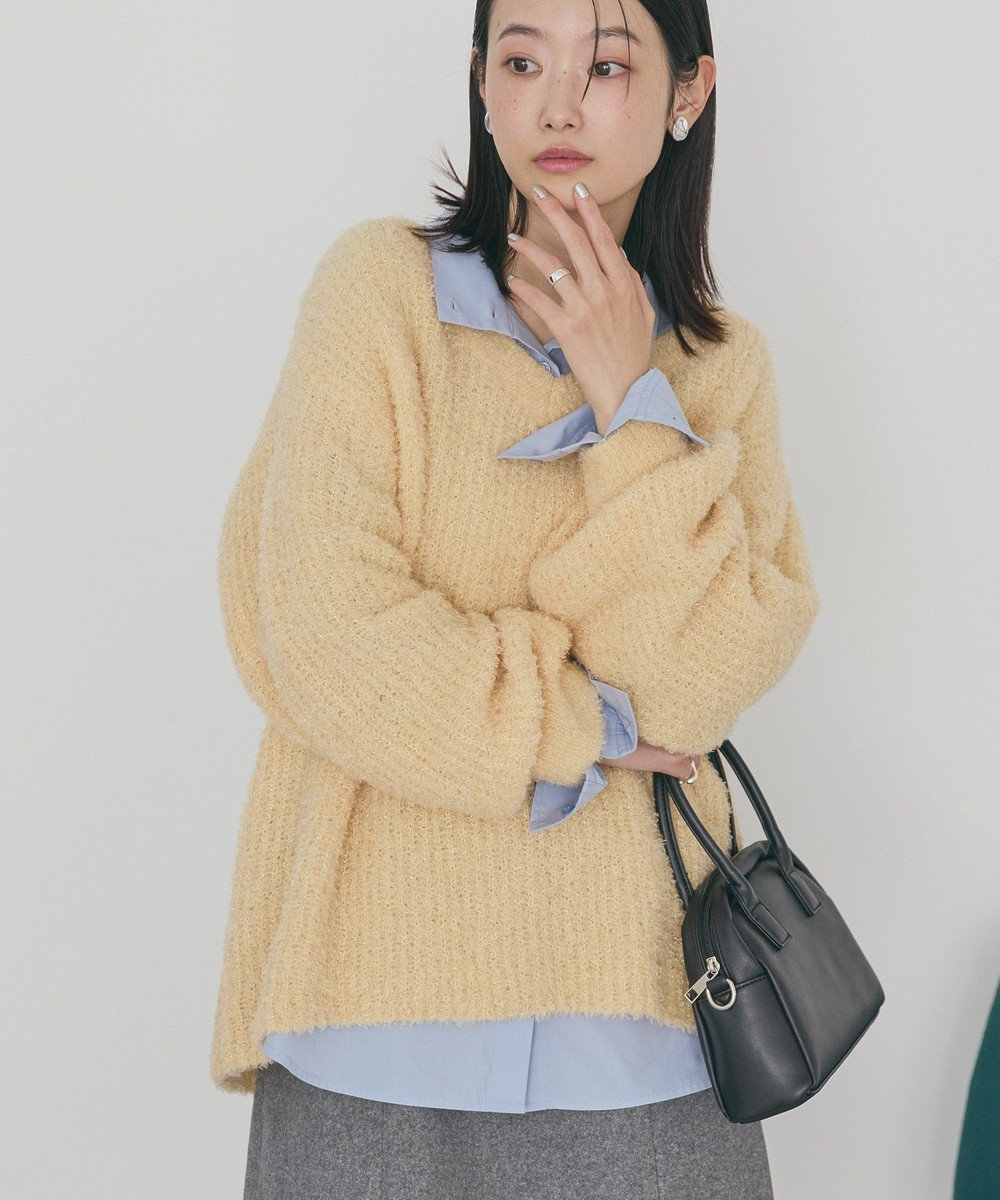 AMERICAN HOLIC ミニシャギーラメニットプルオーバー 