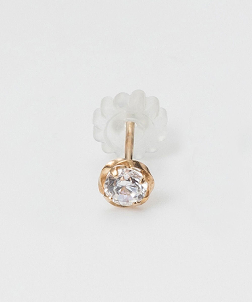 Phoebe 【K10】ローズバットピアス(片耳)/BOXつき　ゴールド 