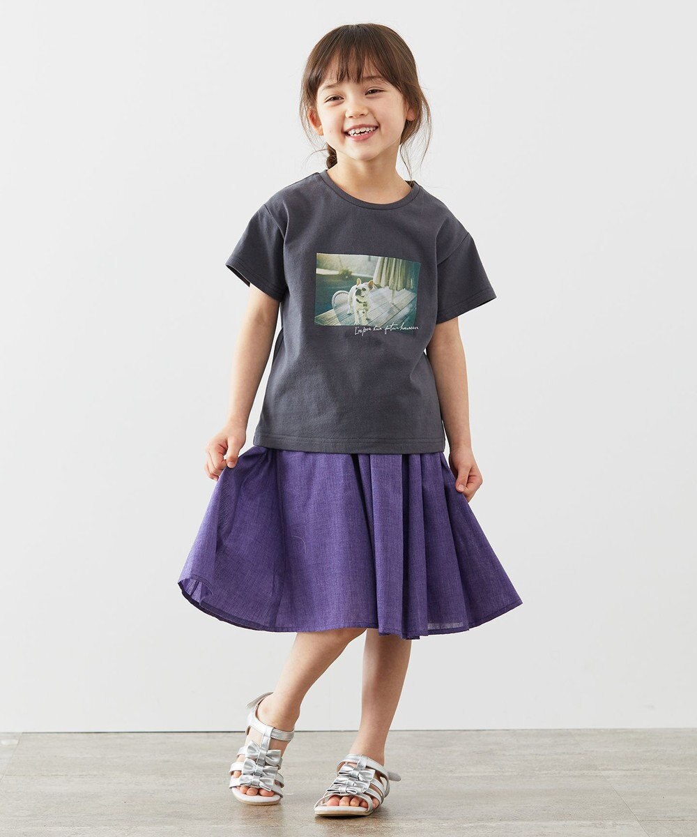 ANY KIDS シャンブレーライクスカート 