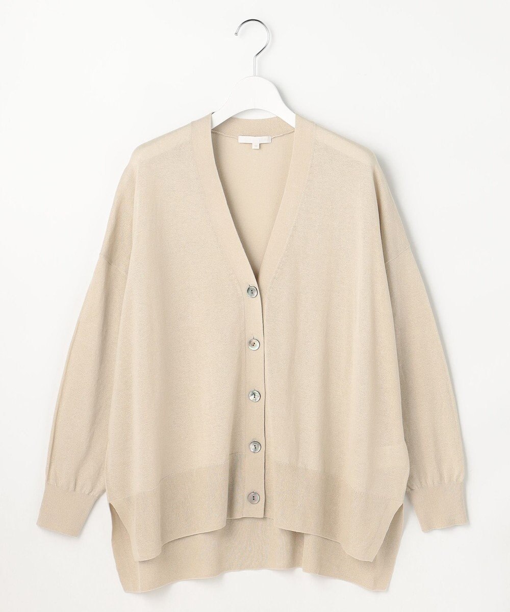 自由区 ドライシアーファインゲージ カーディガン 