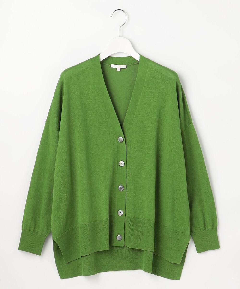 自由区 ドライシアーファインゲージ カーディガン 