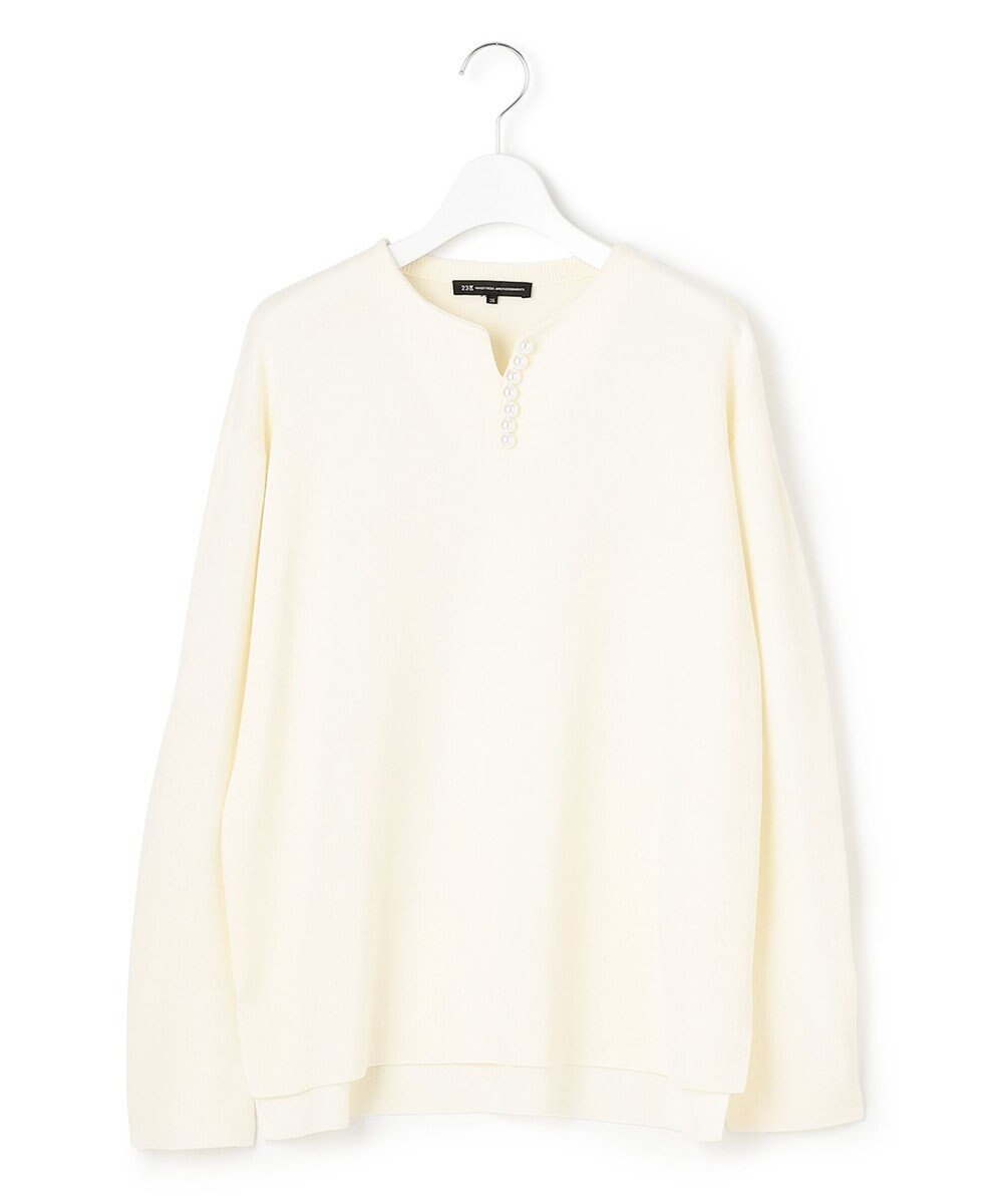 23区 ウールブレンド ラインパール プルオーバー 