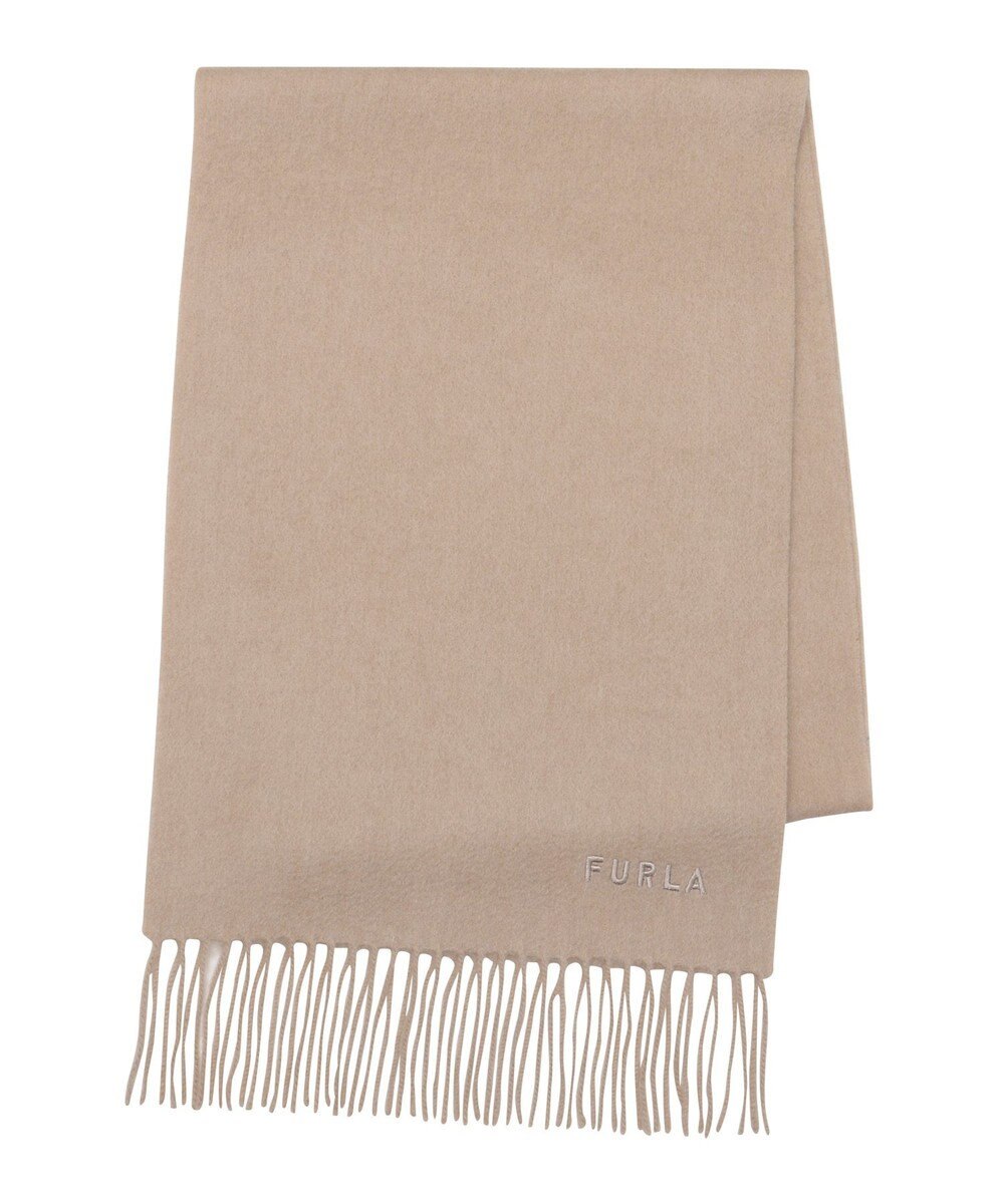 MOONBAT FURLA カシミヤ100%無地マフラー/幅30cm 