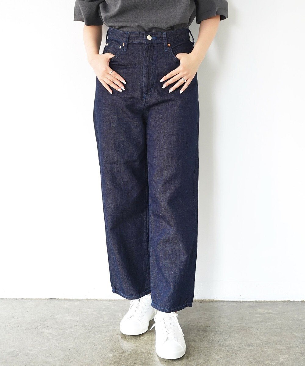 caqu FS linen ankle boy`s アンクル丈 ゆったりボーイフィットリネンデニム 