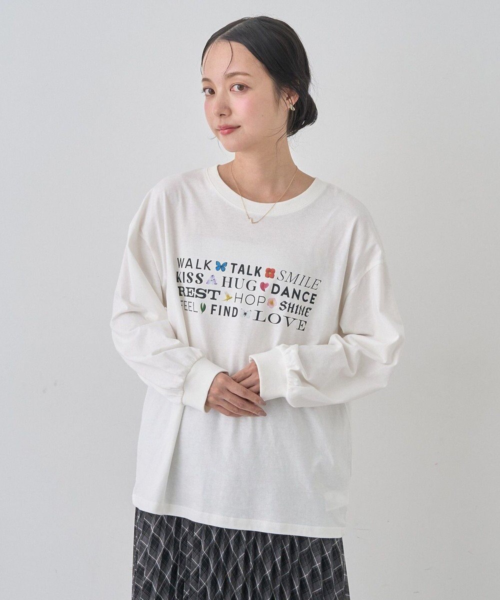 earth music&ecology いいことワードロゴＴシャツ 