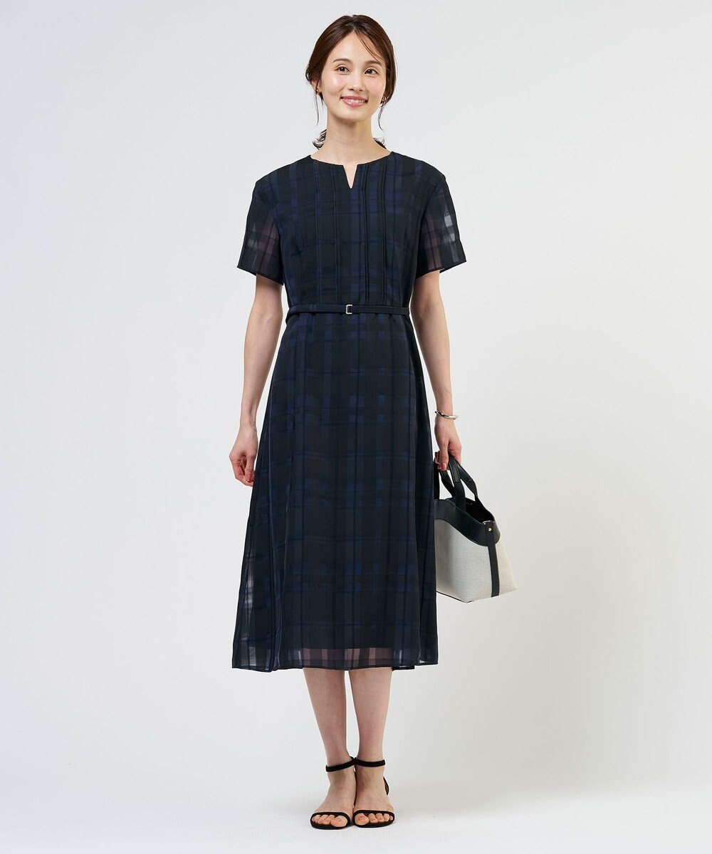 J.PRESS LADIES S シャドーチェック ワンピース 