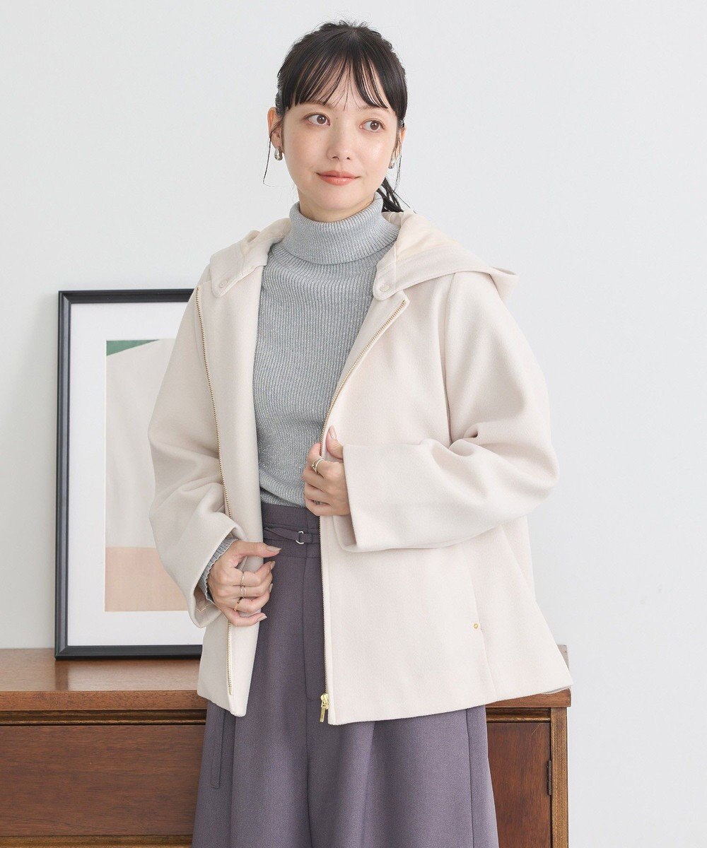 earth music&ecology ２Ｗａｙフードショートコート 