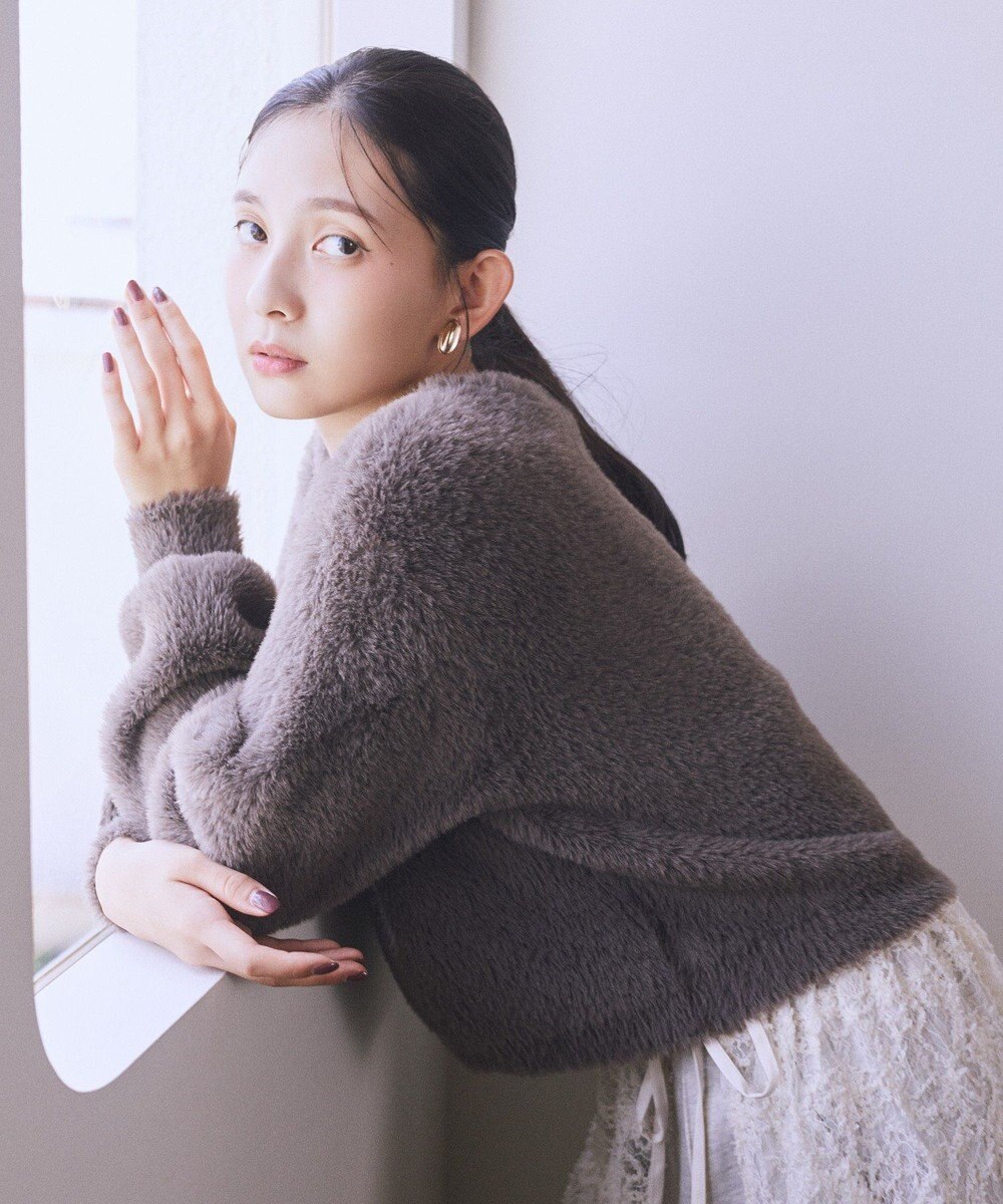 earth music&ecology Ｗフェイスシャギープルオーバー 