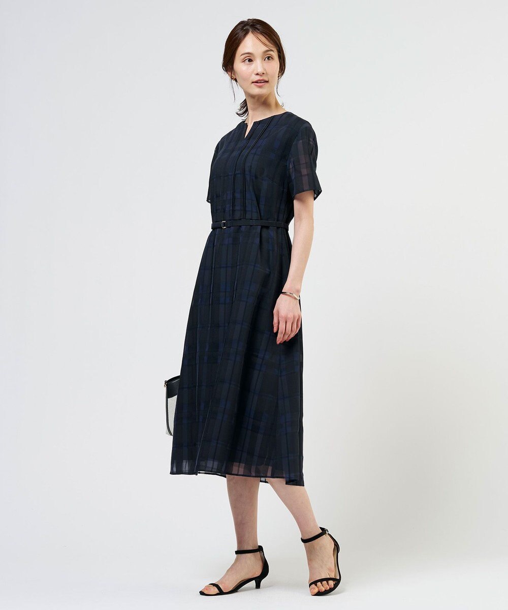 J.PRESS LADIES S シャドーチェック ワンピース 