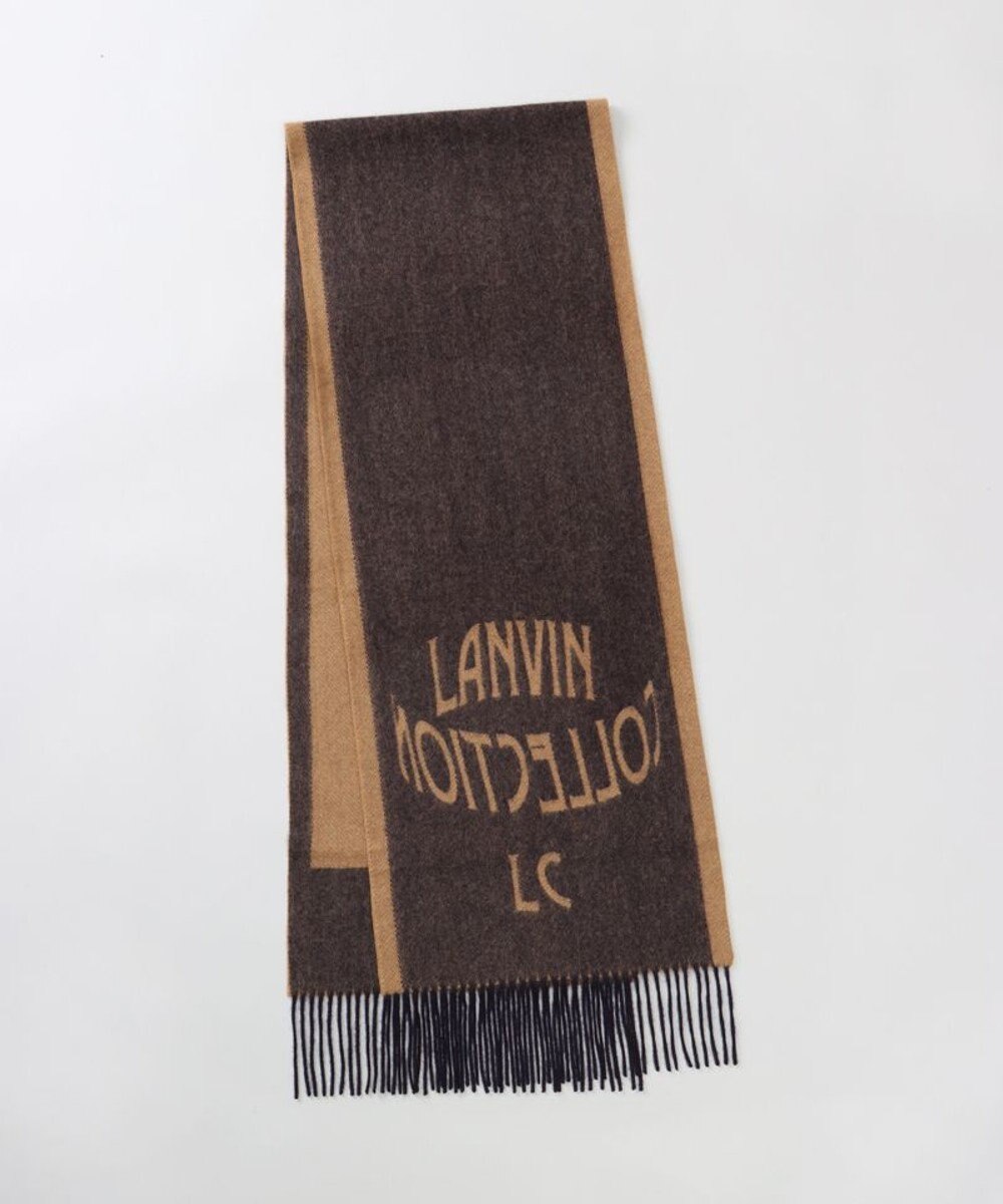 AURORA 【 LANVIN COLLECTION（ランバン コレクション） 】カシミヤ100%ジャカードマフラー(WASH) 