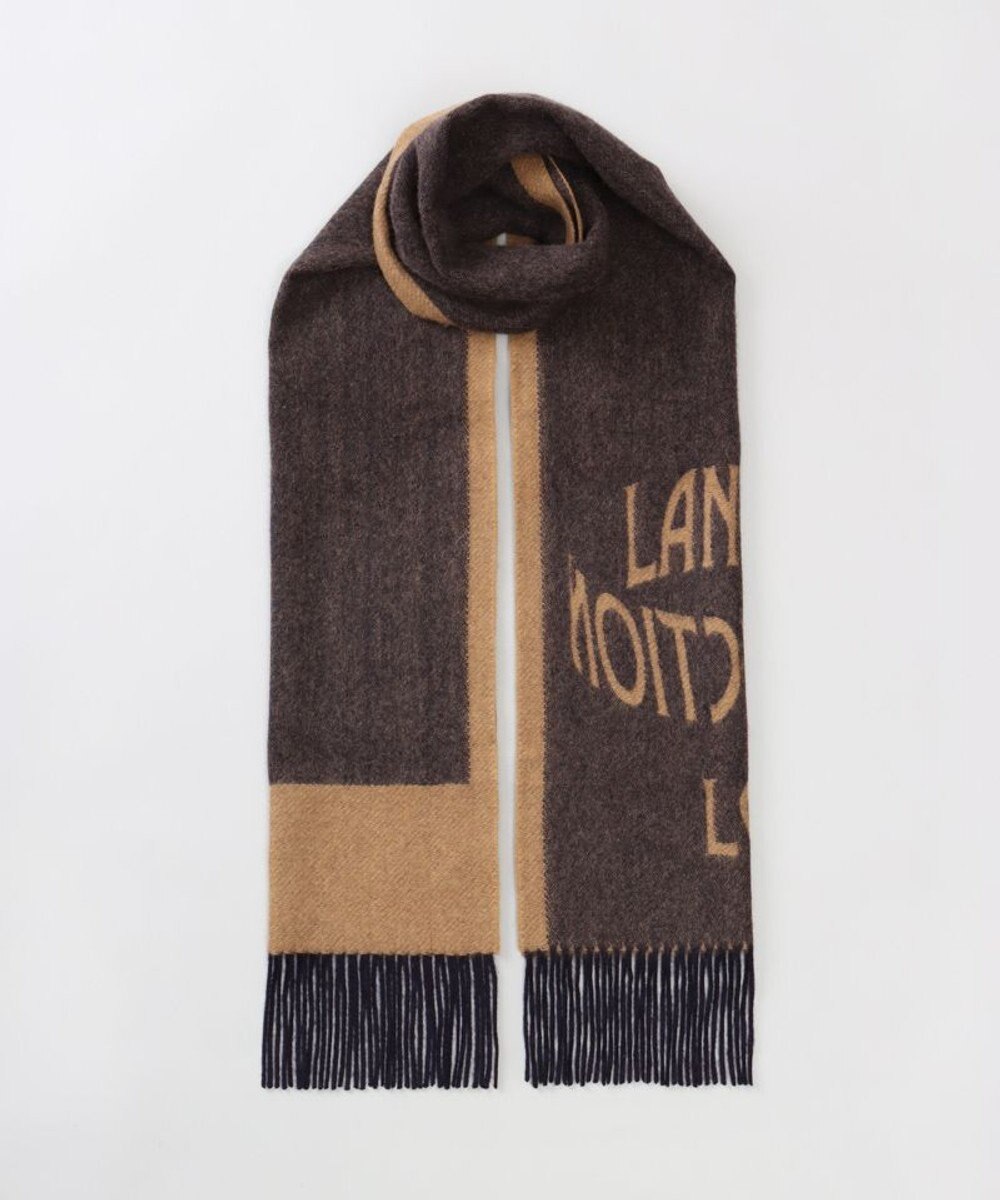 AURORA 【 LANVIN COLLECTION（ランバン コレクション） 】カシミヤ100%ジャカードマフラー(WASH) 