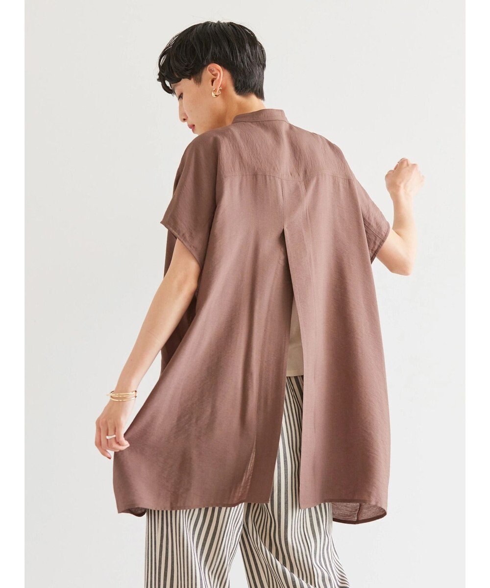 AMERICAN HOLIC ブザムフレンチスリーブバックオープンチュニック 