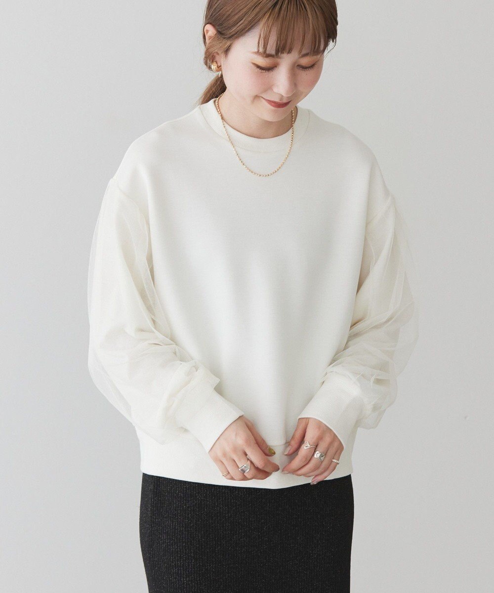 AMERICAN HOLIC 袖チュール重ねプルオーバー 