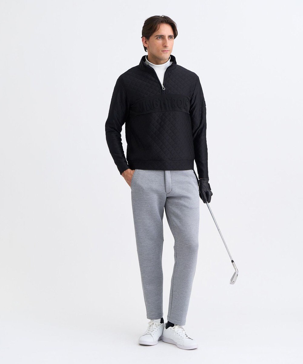 23区GOLF 【MEN】ウェーブキルトジャガードプルオーバー 