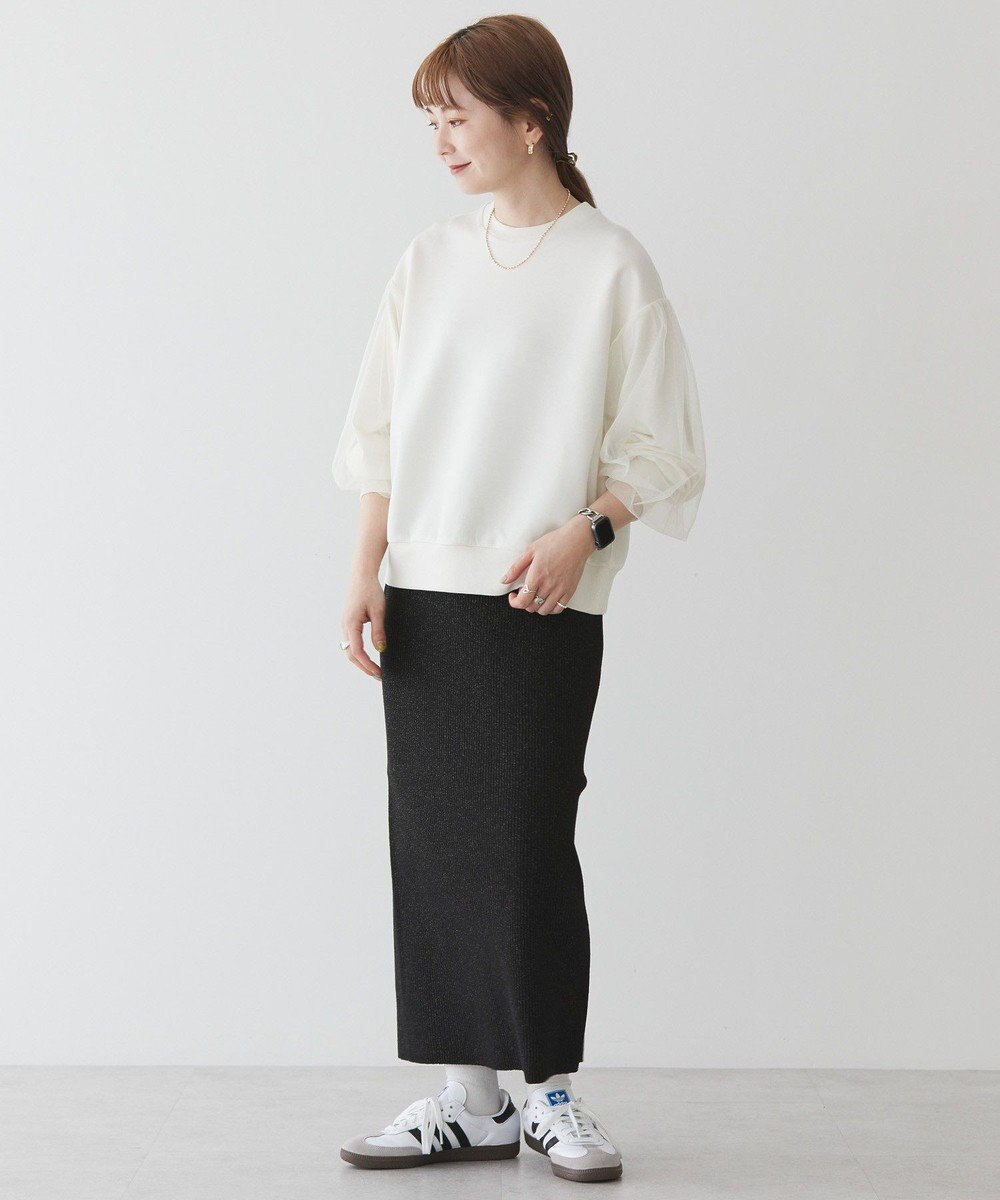 AMERICAN HOLIC 袖チュール重ねプルオーバー 