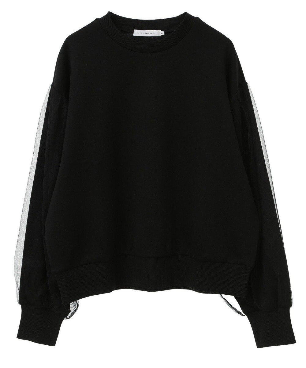 AMERICAN HOLIC 袖チュール重ねプルオーバー 