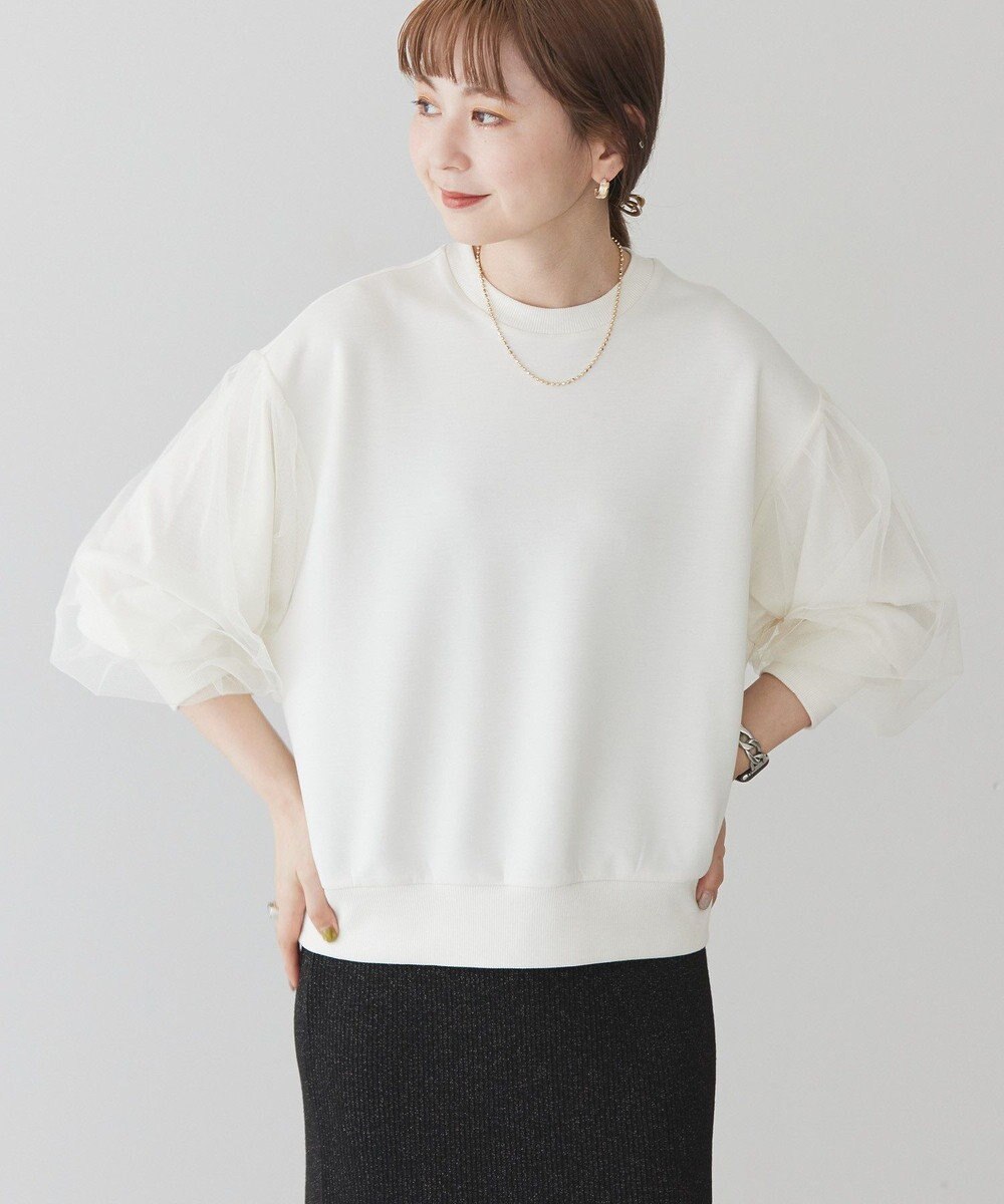 AMERICAN HOLIC 袖チュール重ねプルオーバー 