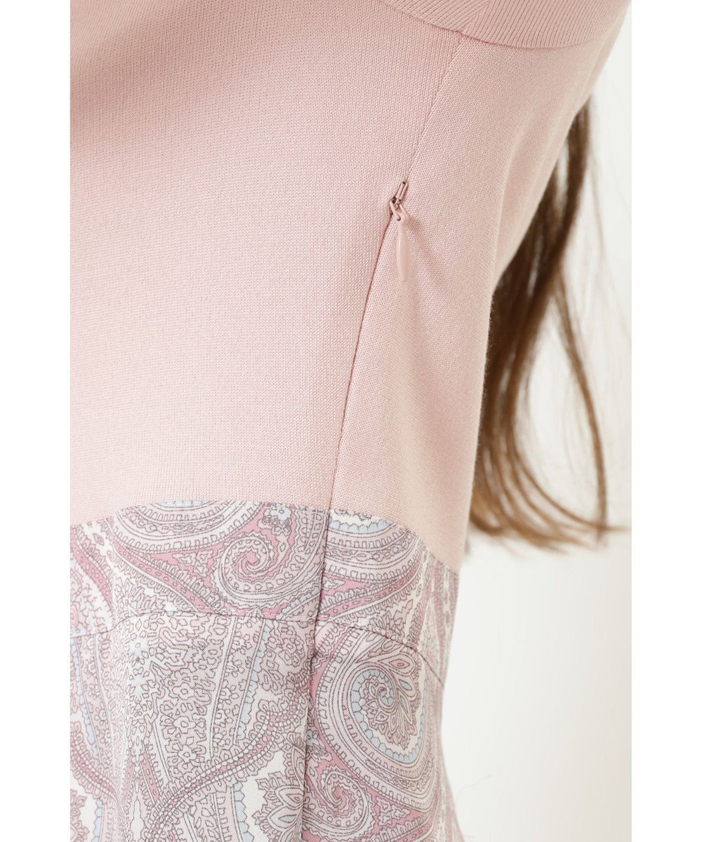 DAKS ペイズリープリントコンビニットワンピース 