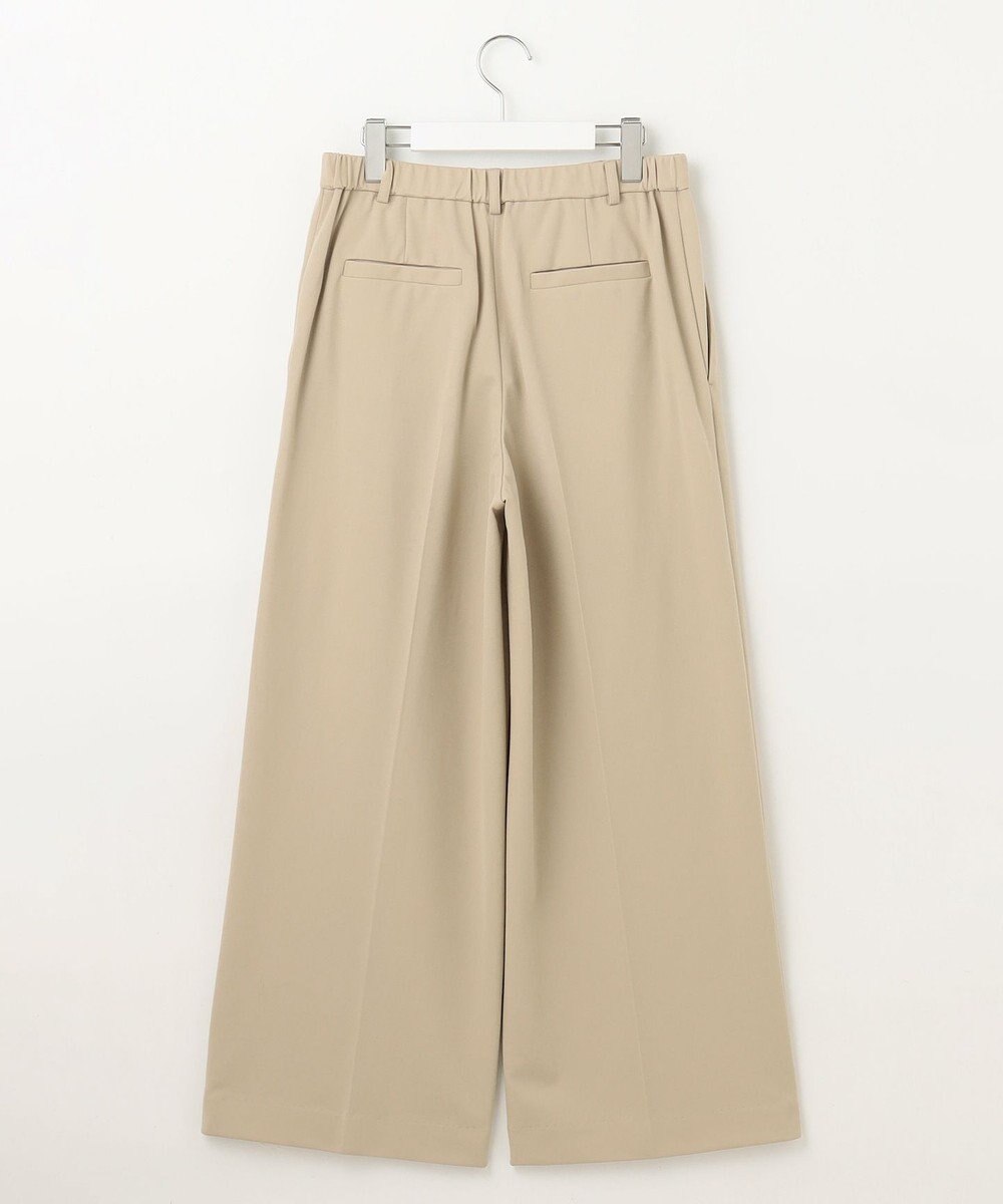 自由区 【洗える】ライトフィールジャージータックワイド パンツ 