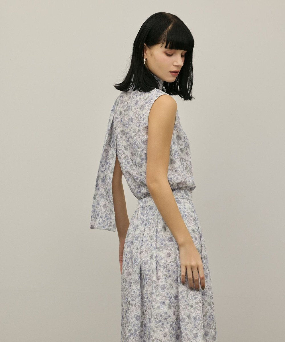 GRACE CONTINENTAL シアーフラワープリントジャガードブラウス 