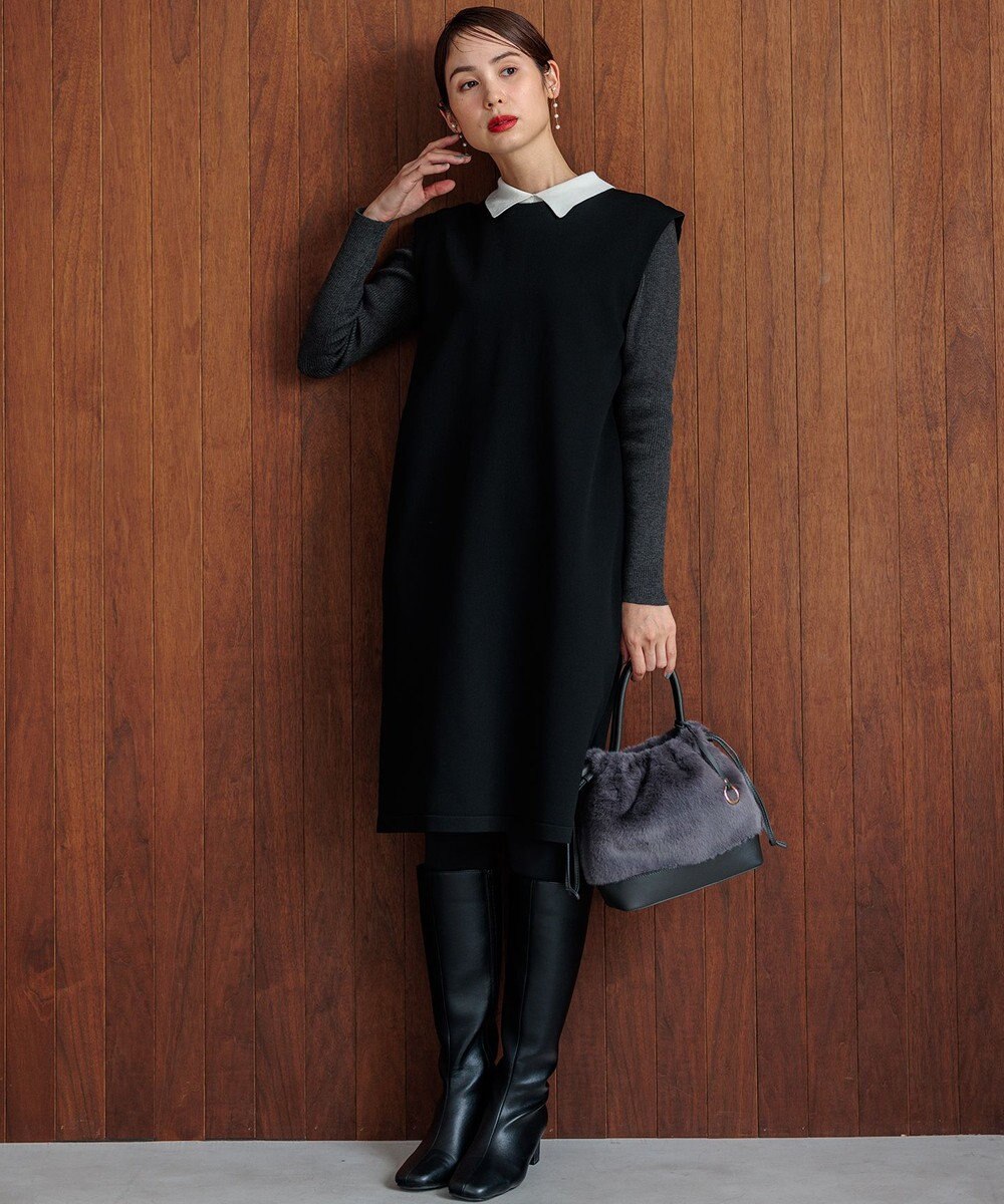 組曲 ファーバケットコンビ バッグ 