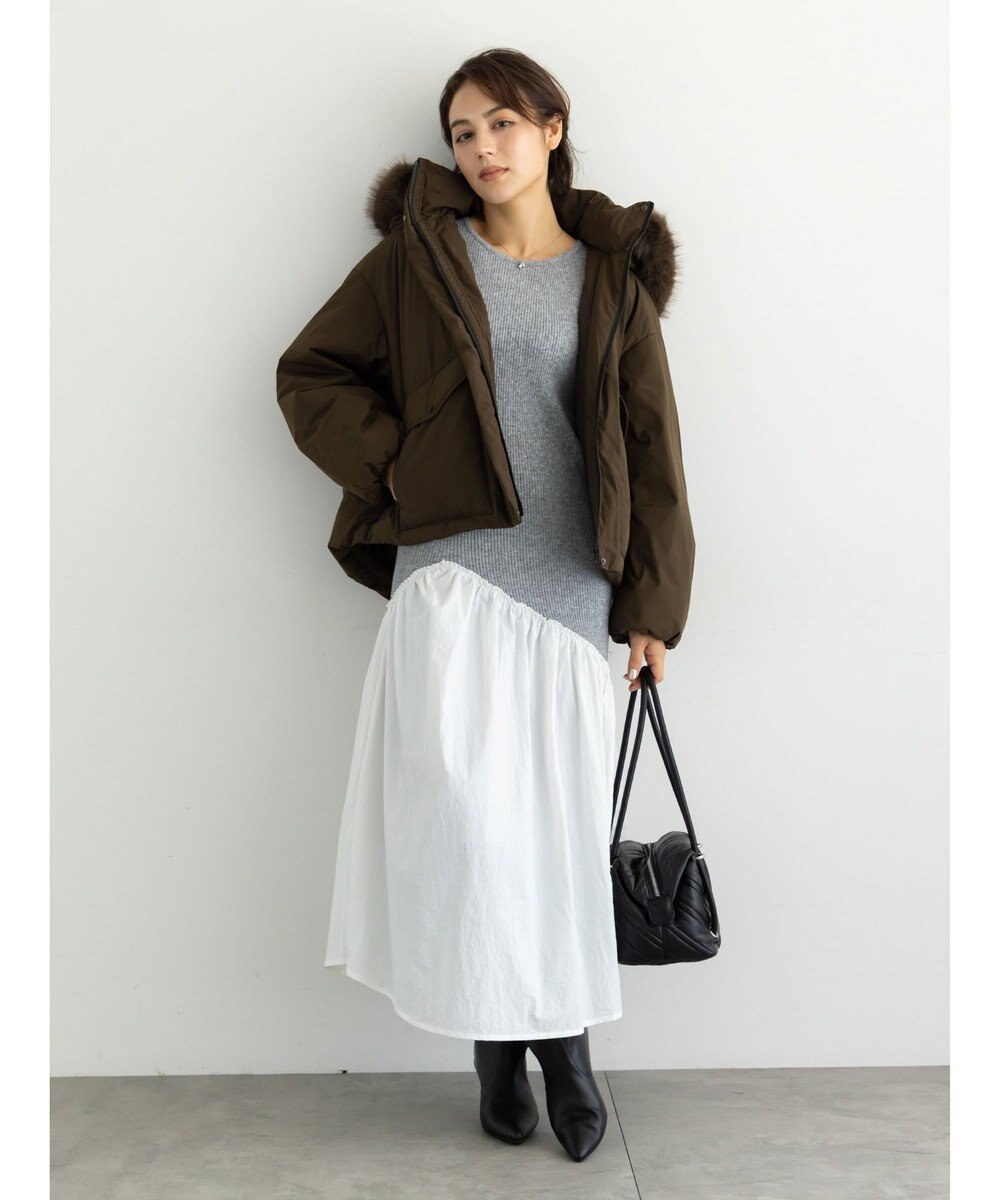 Te chichi 【宮本茉由着用】フードショートダウンジャケット 