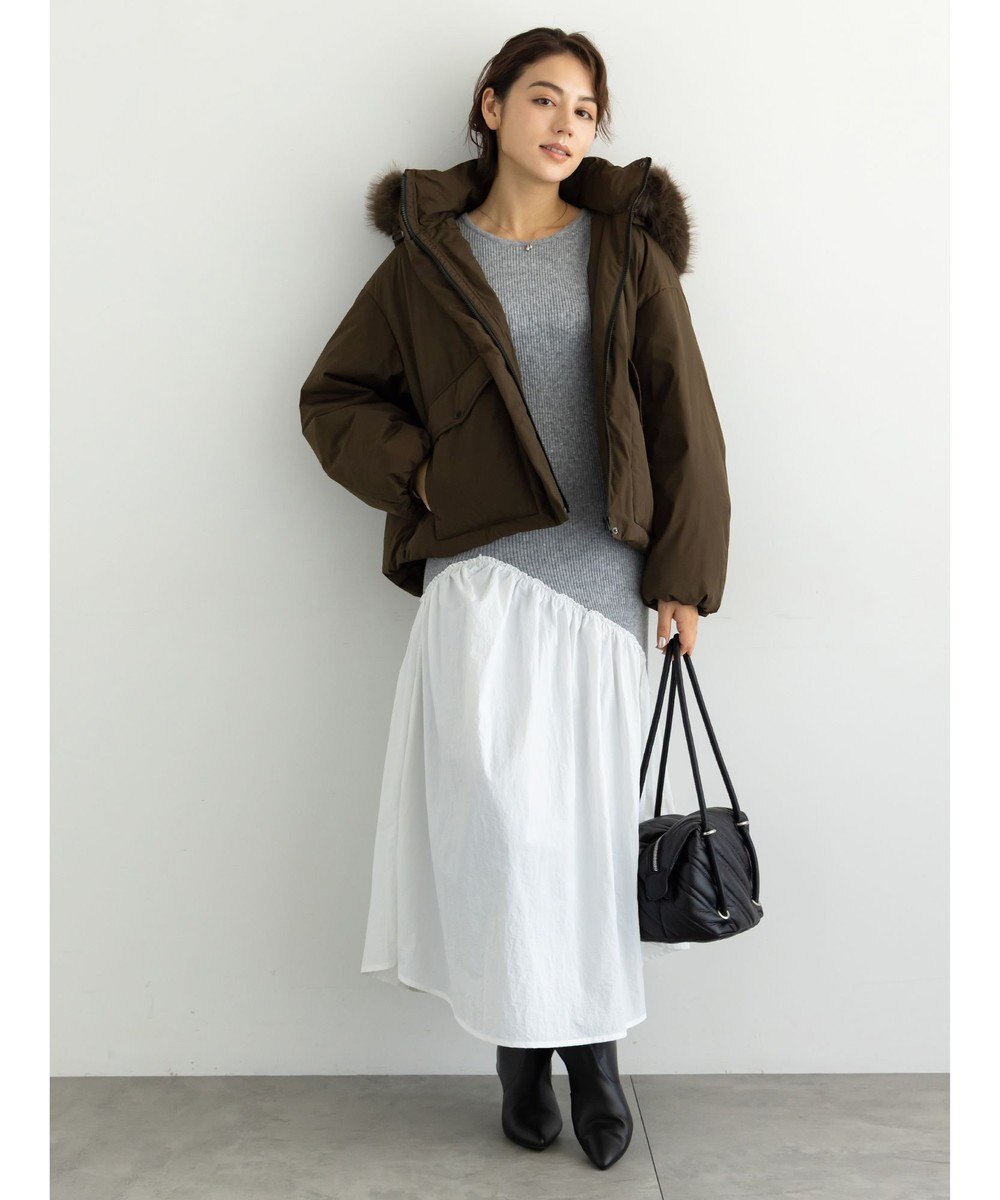 Te chichi 【宮本茉由着用】フードショートダウンジャケット 