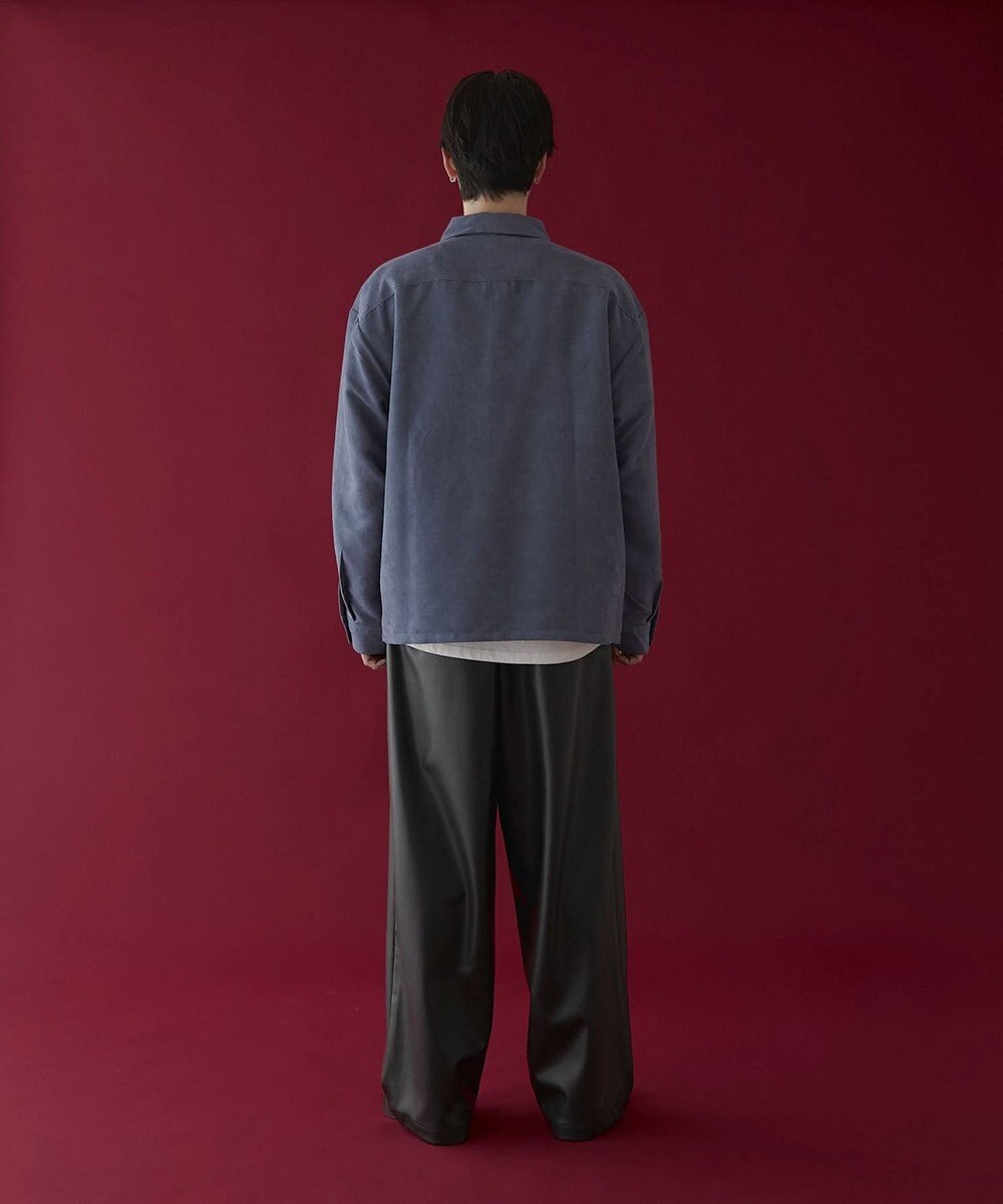 WEGO フェイクスウェードハーフZIPシャツ（LS） 