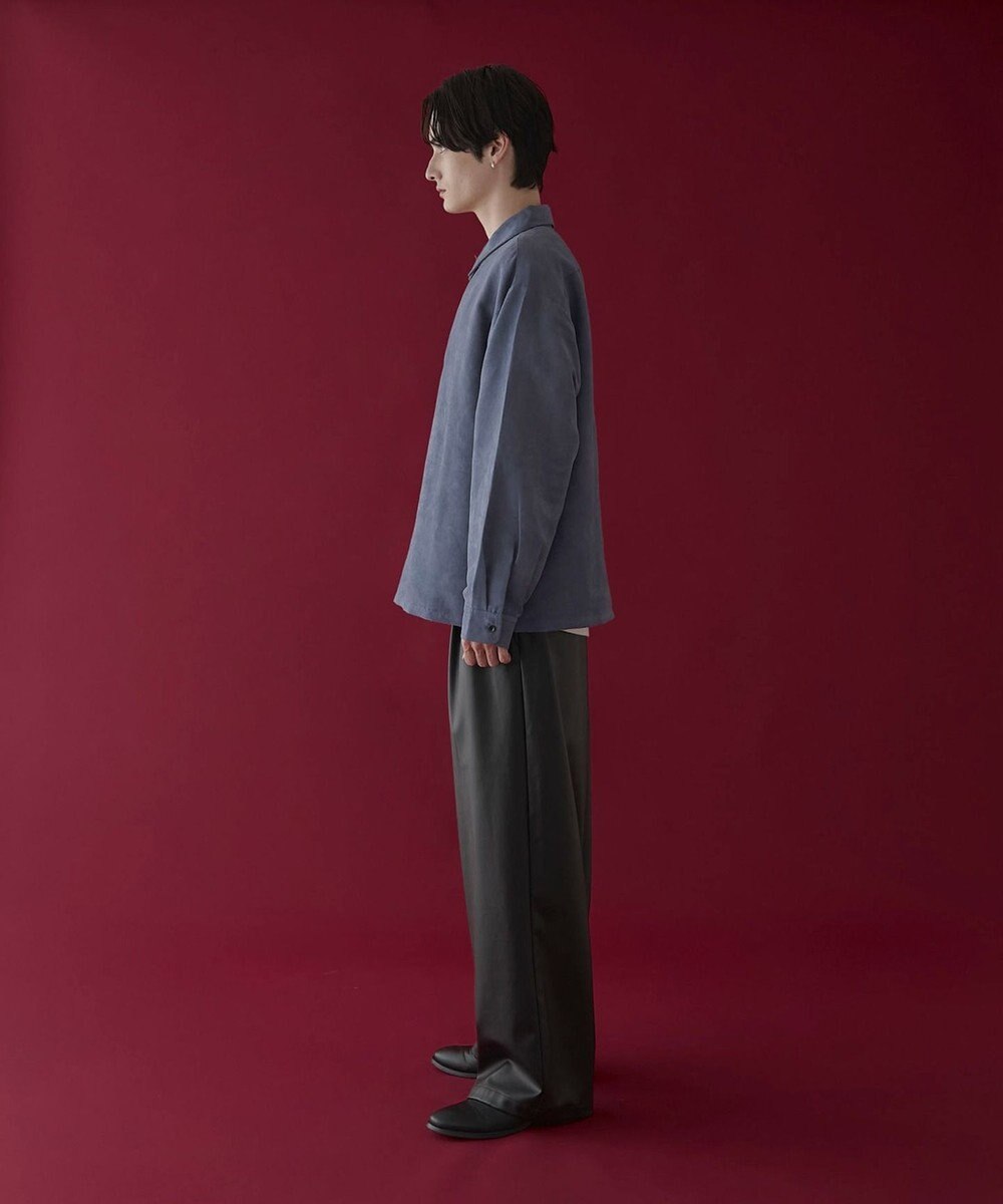 WEGO フェイクスウェードハーフZIPシャツ（LS） 